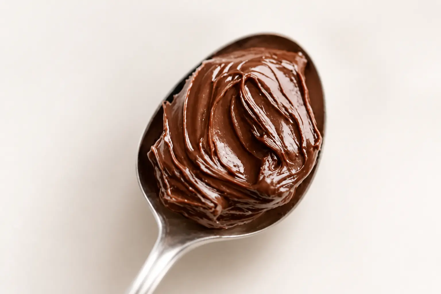 Creme de chocolate servido diretamente na colher