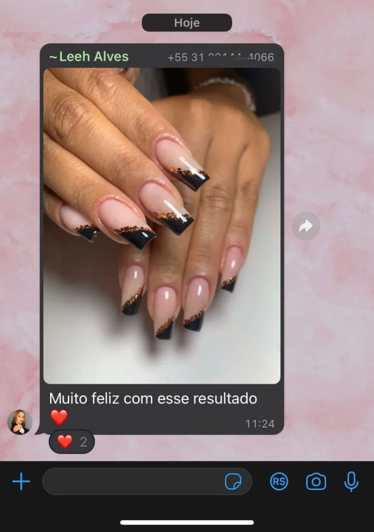 Resultado de uma aluna muito feliz com seu trabalho